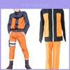 Premium Qualität Naruto Uzumaki 2. Shippuden Cosplay Kostüm Mantel und Hose Mode Uniform für Anime-Enthusiasten