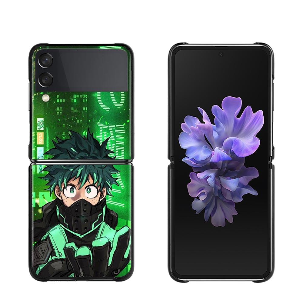 

Zflip4 аниме My Hero Academia мультипликационный персонаж чехол для Samsung Z Flip3 5G чехол для zflip3 Z Flip 3 Hard Shell Fundas Samsung Z Flip4
