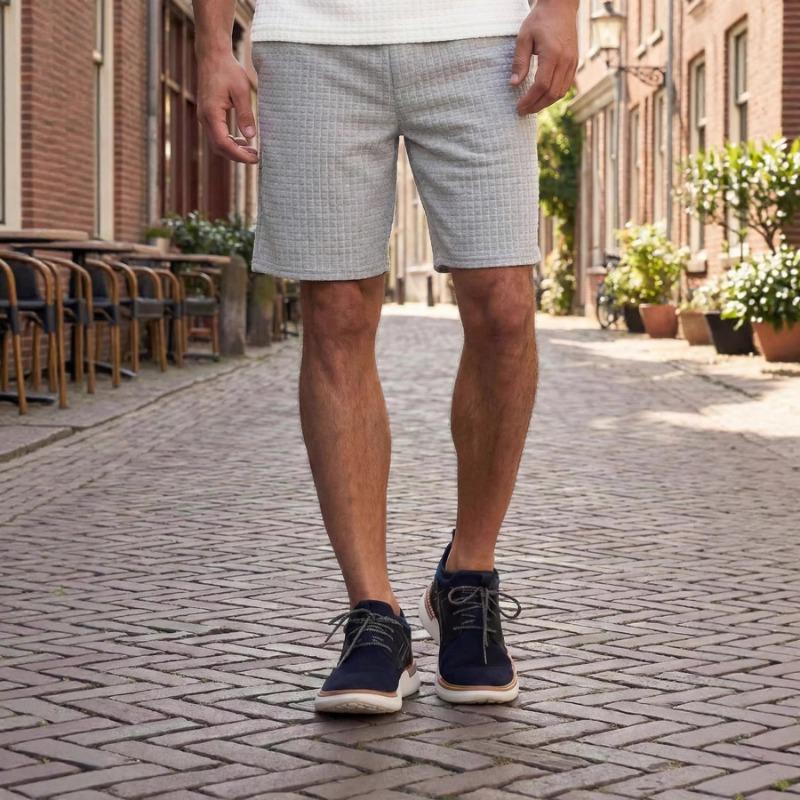 Men's Waffle Knit Textured Casual Shorts