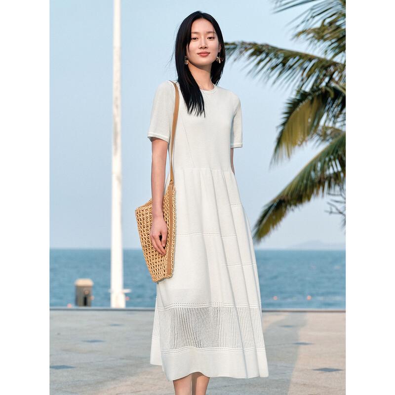 AnnaCo Minimalist Waist-Cinched Knit Dress