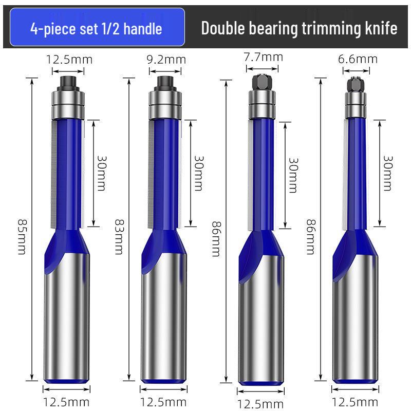 Holzbearbeitungs-Gravier-Trimm-Messer Doppellager-Fräsmaschine mit zweischneidigem Fräser und Plattenkreissäge