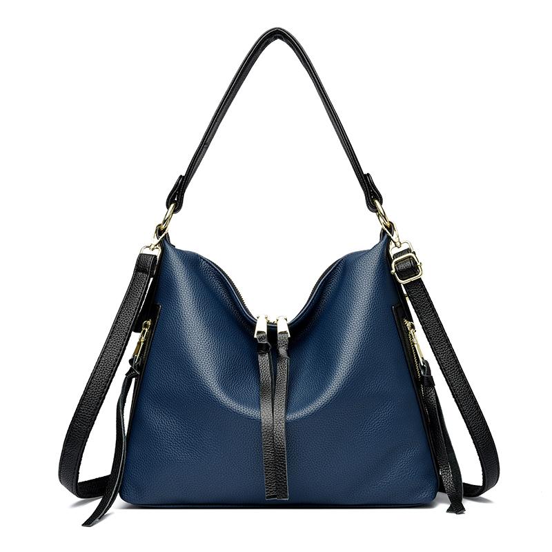 

2025 Winter Trendy Women S Handbag Leisure Cross-Body Bag For Mothers Multi-Functional Shopping Bag With Zipper Closure темно-синий