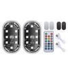 Car LED Interior Footwell Light LED Sensor RGB Remote Control Strobe Wireless Atmosphere Light USB Charging Touch Night Light