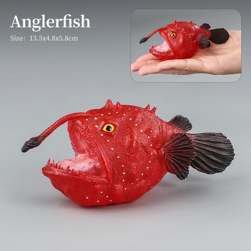 Set di Action Figure Modello Animali Marini - Pesci Oceanici Tonno Pesce Vela Persico Cernia Salmone PVC Giocattolo Educativo per Bambini