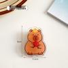 Capybara Double-Sided Acrylic Cartoon Clip for Sticky Notes & Snack Sealing