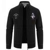Winter Men's Cardigan Coat with Fleece and Thickening, Warm and Comfortable Men's Stand-up Collar Sweater