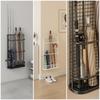 Wall-Mounted Storage Rack Hanging Metal Wire with Three Levels Vertical