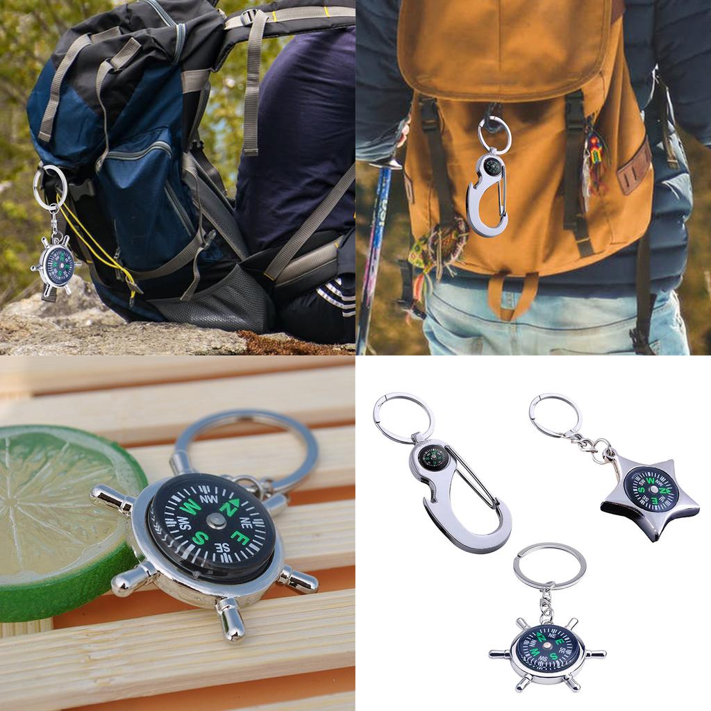 Watertight Sighting Keychains Compasses Survival Camping Mountaineering Boating Compasses Mini Navigation Compasses
