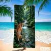 Super Absorbent Beach Towel Quick Dry Microfiber With Bold Animal Print, Sand-Free Blanket For Picnic & Adventure Vibes