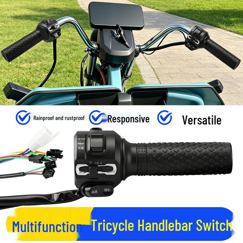 Manopola acceleratore multifunzione per triciclo Huaihai: Controllo della velocità, Avanti/Indietro, Interruttore della luce