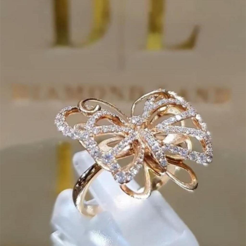 Viya Creative Butterfly Dragonfly Series Combination Ring Women'S Jewelry Simple Popular Hand Jewelry