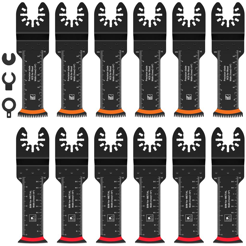 4/56PCS Oscillating Multitool Blade High Carbon Steel Arc Edge Cutting Saw Blade Quick Release Multi Tool Saw Blade For Wood PV