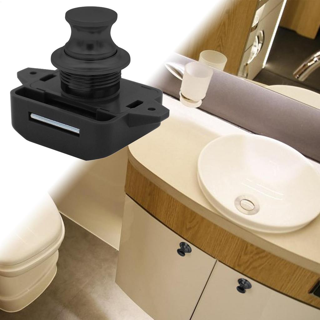Push Button Latches Cabinet Door Catch Keyless Campers Car Push Lock For RV Cupboard Motorhome Accessories