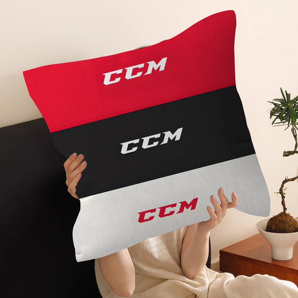CCM Hockey Colour Logo Sports Silhouette Stitch Lucky Dragon Pillow Cover Sofa Cushion Cover Home Room Decoration Children Gift