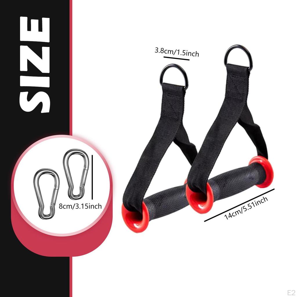 Exercise Handles Cable Machine Anti Slip Resistance Band Grips Gym Grip Attachments for