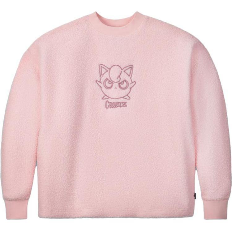 Converse x Pokemon Jigglypuff Sherpa Crewneck Sweatshirt Asia Sizing  Pink  Men s 10023902-A01 XXL