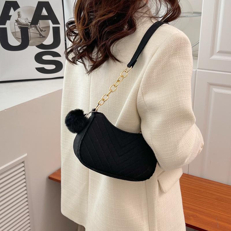 Fashion Women Handbag Solid Color Casual Mini Underarm Bag Female Chain Shoulder Pouch Ladies Leather Tote Bag