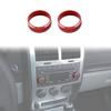 2X Red CD Switch Button Cover Trim Knob Ring For Dodge Nitro 2007-12 Accessories