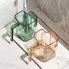 Transparent Toothbrush Cup Draining Hole Drink Tumbler Bathroom Washing Cups Mouthwash Cup  Travel
