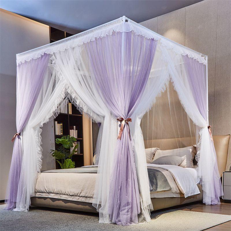 Double-Layer Gauze Floor-Standing Princess Mosquito Net