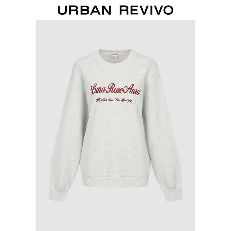UR 2025 Winter Women s Color-block Embroidered Sweatshirt M