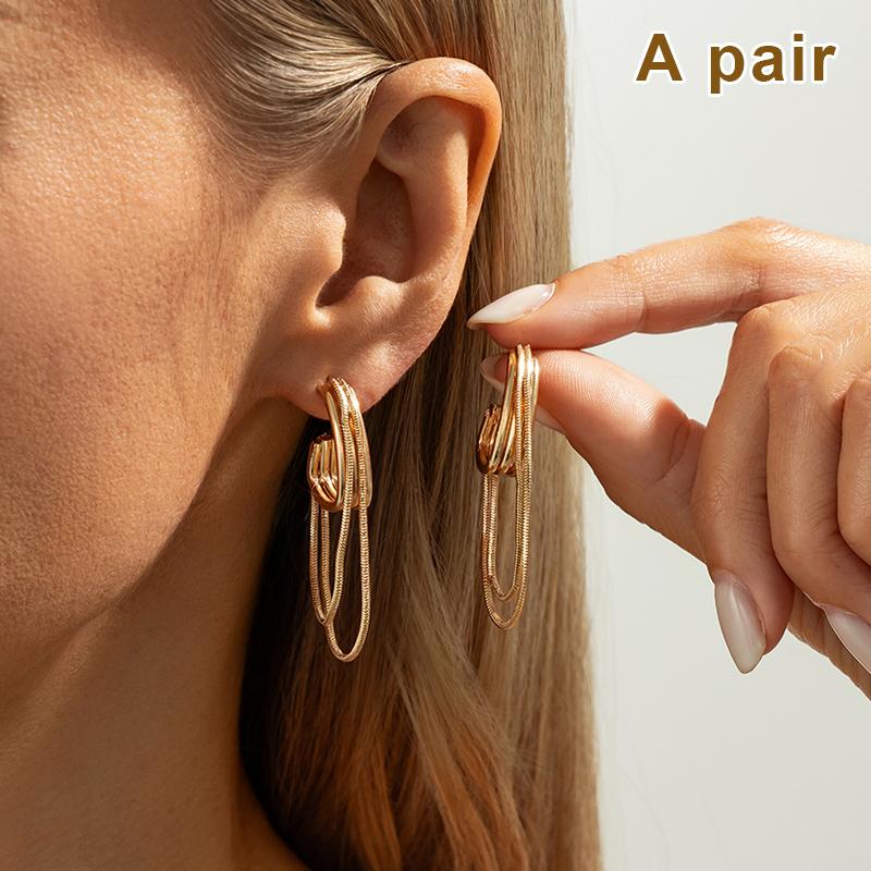1/2Pcs Long Tassel Chain Ear Cuff Ear Clip Without Hole C Shape Earring For Women Cartilage Pearl Chain Clip Earrings Jewelry