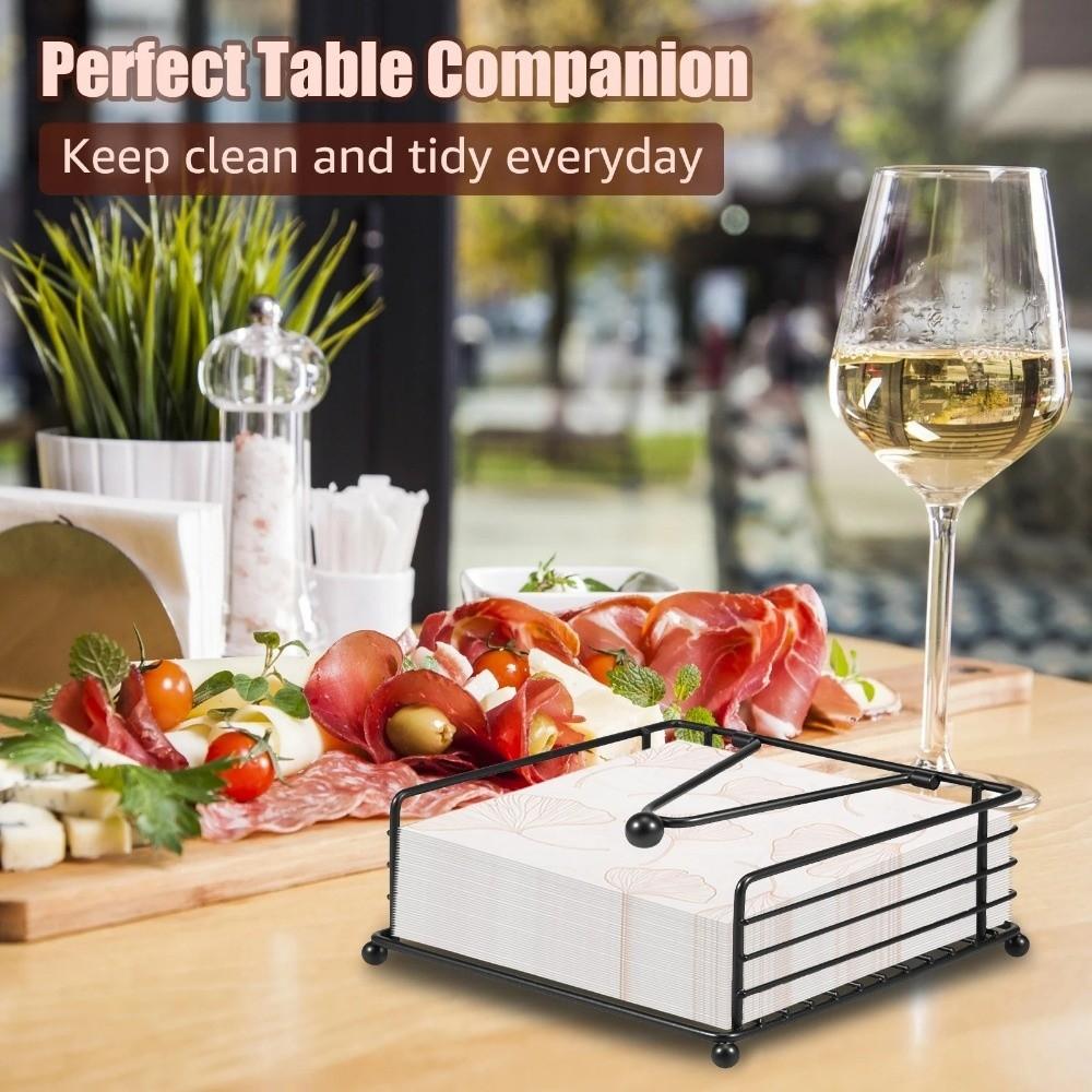 Square Design Napkin Holder Vertical Tissue Organizer Paper Napkin Organizer Dining Room