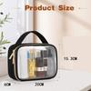 Clear Waterproof PVC Travel Toiletry Bag - Compact Portable Makeup Organizer with Handle & Zipper for Carry-On Luggage