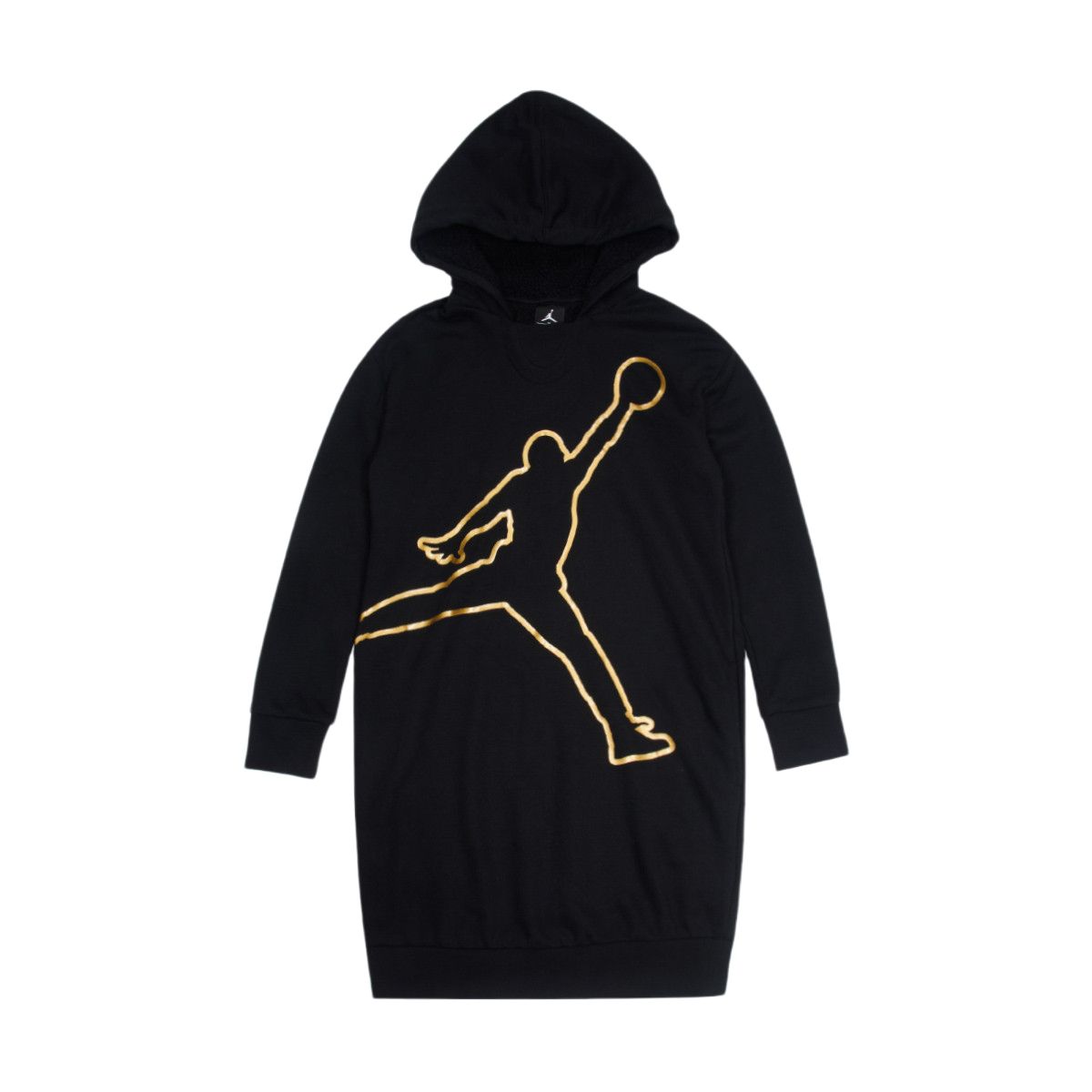 

Nike Простое платье с капюшоном и логотипом, детские платья, черное HA5657-010 S