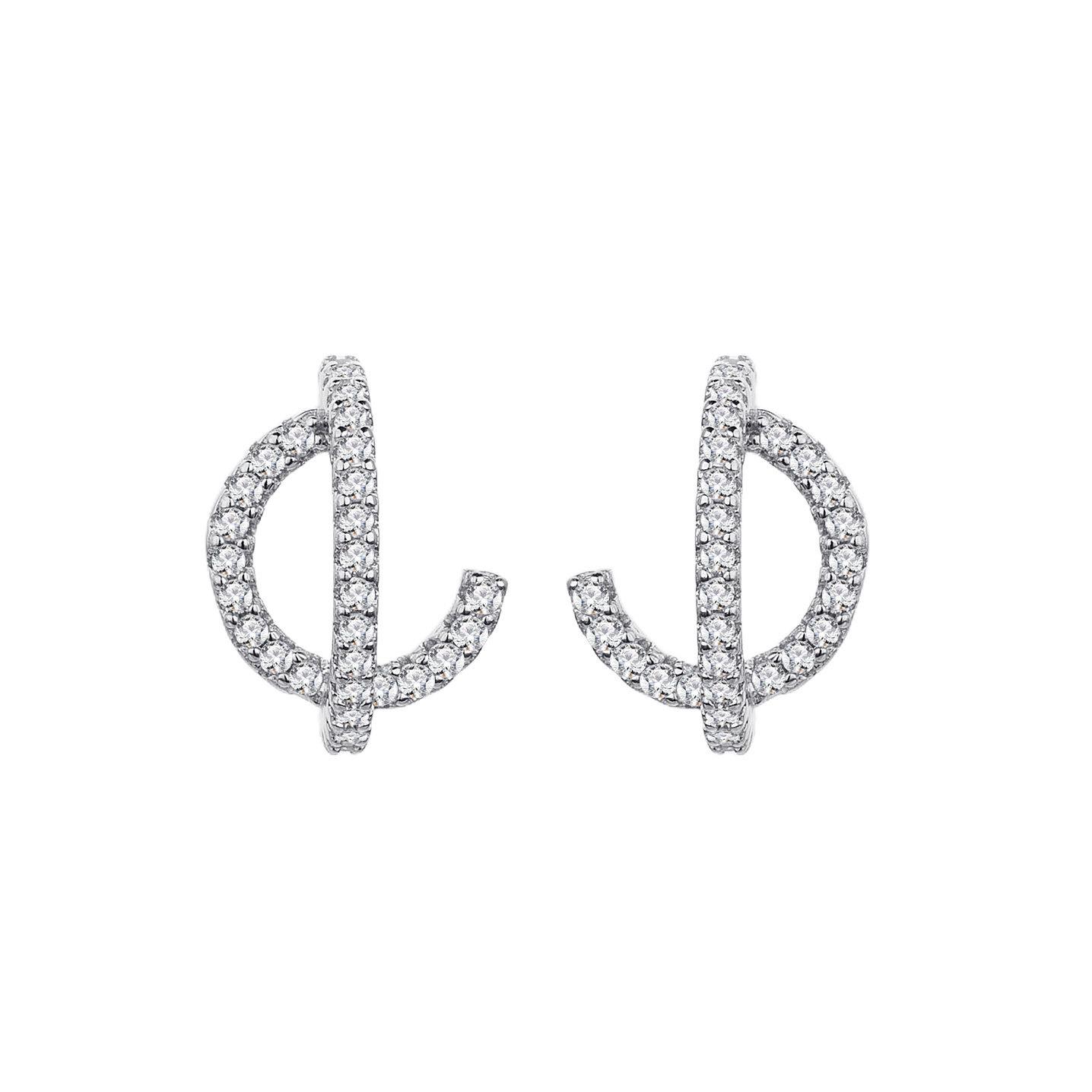 Серьги-гвоздики из стерлингового серебра S925 с бриллиантами, легкие, роскошные, изящные, темпераментные серьги 925 Silver