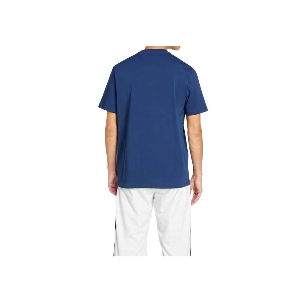 Adidas Originals Adicolor Trefoil Tee Outline Comfortable Skin-Friendly Versatile Crew Neck Short Sleeve T-Shirt Men Tops Deep-Blue JP1089