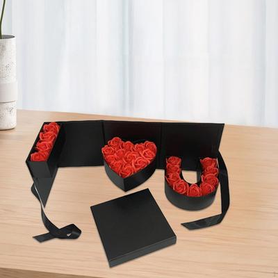 Empty Flower Gift Box Chocolate Sweet Container Elegant Floral Packaging Fillable for
