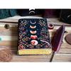Moon Phase Vintage Leather Journal for Men & Women 200 Pages of Antique Handmade Deckle Edge Paper, Leather Sketchbook, Christmas Gift