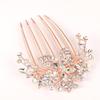Alloy Rhinestone Insert Hair Comb: Five-Tooth Versatile Updo Clip for Korean Style Ponytails.