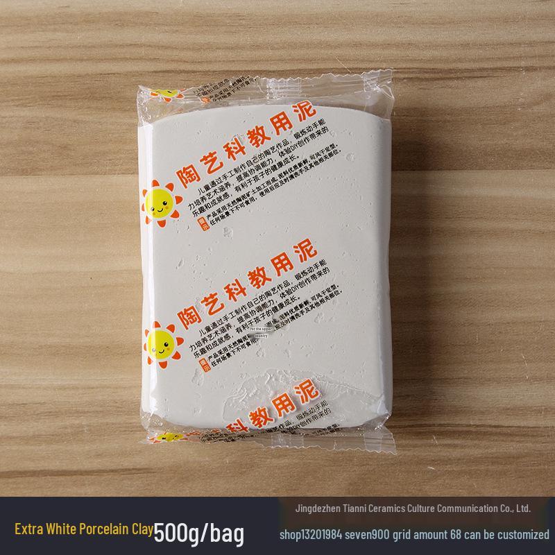Argilă polimerică Jingdezhen High White fără coacere pentru sculptură manuală și roți de olărit pentru copii