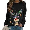 Simple and Fashionable Women's Clothing Round Neck Long Sleeve 3D Color Printing Summer Hooded Sweater