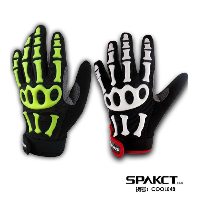 Spakct Gloves Cycling Gloves Autumn and Winter Men's and Women's Skull Bicycle Gloves Mountain Bike Bone Joint Gloves