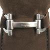 Great Salvatore Ferragamo loafers Gancini SilverMetal Brown Suede leather mens 6.5 Used