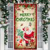 Christmas Old Man Door Banner Hanging Door Cover Banner Snowman Photography Background Indoor And Outdoor Porch Decoration