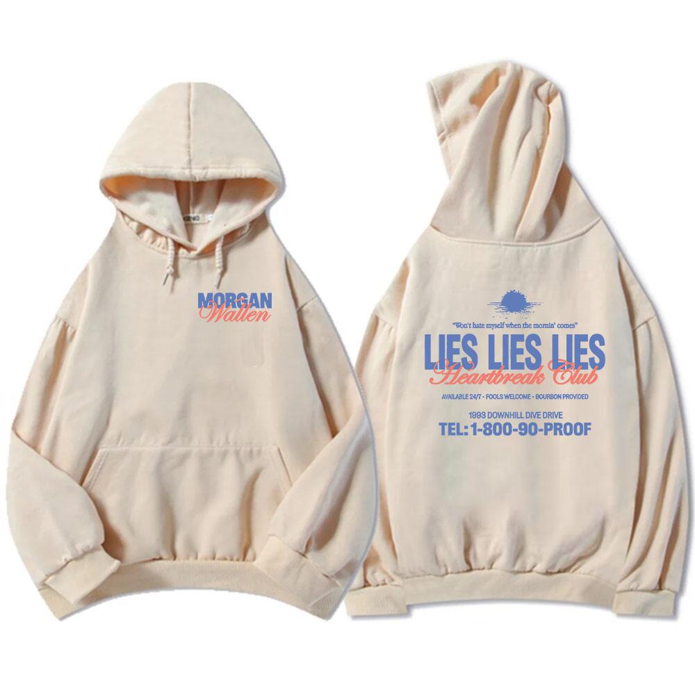 Morgan-Wallen Hoodies Streetwear Hip Hop Men/Women Sweatshirts for Winter/Fall Long Sleeve Graphic Pullovers Male