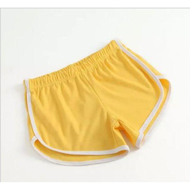 2024 Europejskie i Amerykańskie Eksportowe Spodenki Sportowe Damskie, Domowe Codzienne Jednokolorowe Modne Spodenki do Jogi na Plaży, Kolorowe Hot Pants