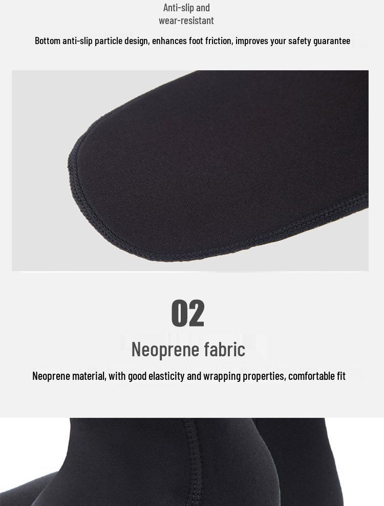 3MM Herren Rutschfeste Wasserdichte Tauch- und Schnorchelsocken - Warm, Langer Schaft, Verschleißfest