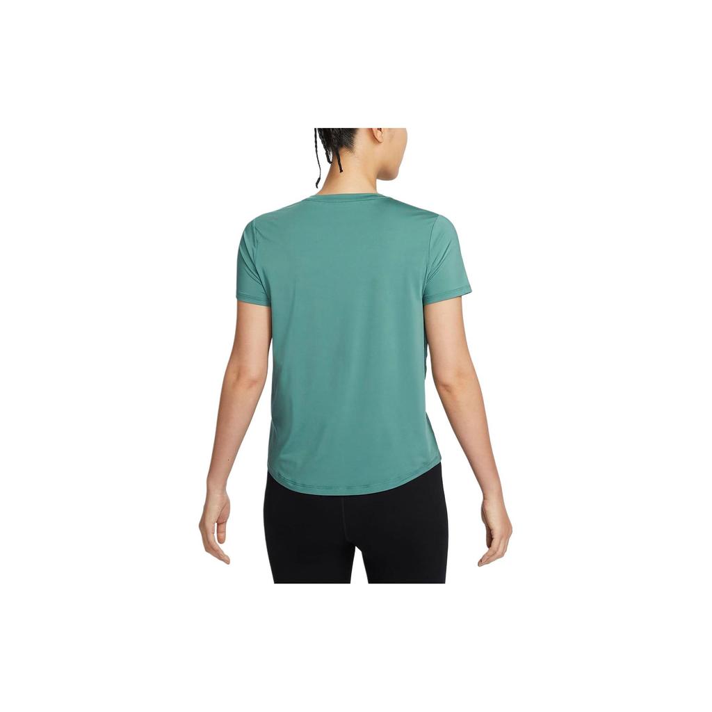 Nike One Classic Dri-FIT Solid Logo Quick-Dry Classic Round Neck Short Sleeve T-Shirt Women Tops Coastal-Blue FN2799-361