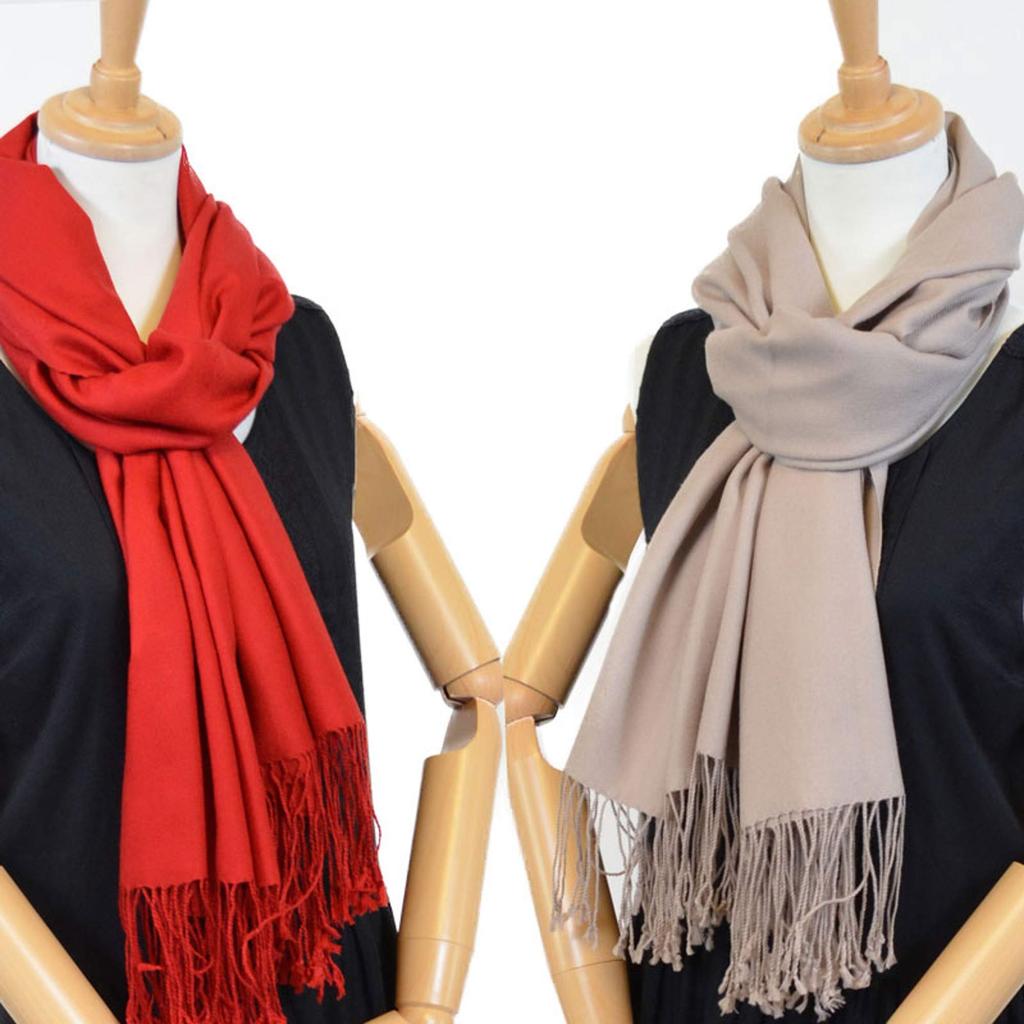 Luxury Pashmina Pashmina Stole [NEW COLORS] High-Grade (Real Red)
