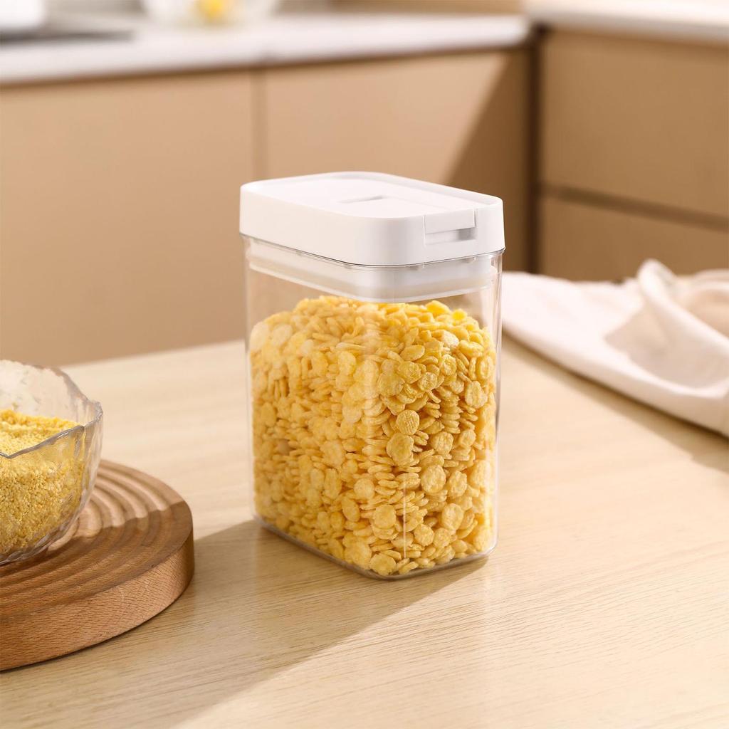 Cereal Storage Container Transparent Food Storage Sealed 800ml Cereal Storage Dispenser for Kitchen Organization