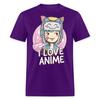 Cute Anime Girl Kawaii Style I Love Anime Quote Gift T-Shirt 5