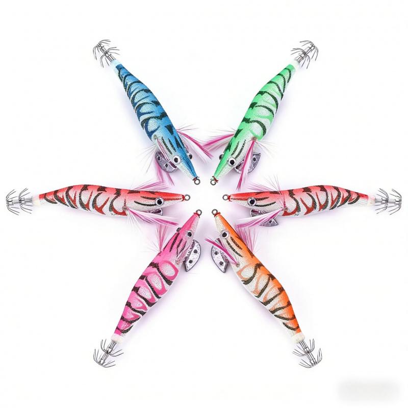 Luminous Wood Shrimp Lure11CM13.5GLong-range sea fishing squid hook, artificial bait, specialized fishing gear for bass