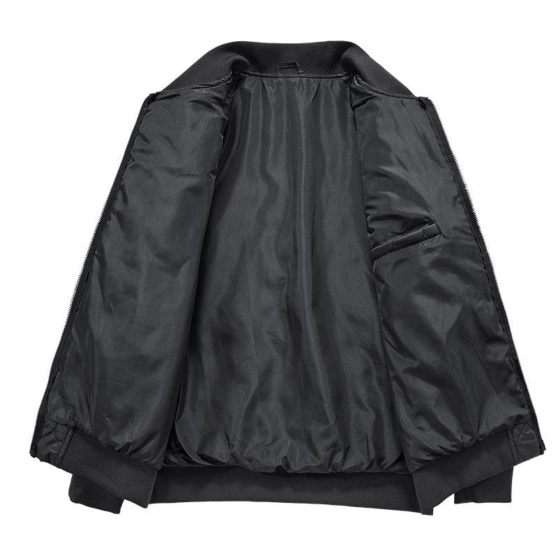Autumn and Winter New Men's Baseball Collar Soft Youth Cotton-padded Jacket Warm and Fleece Jacket Men
