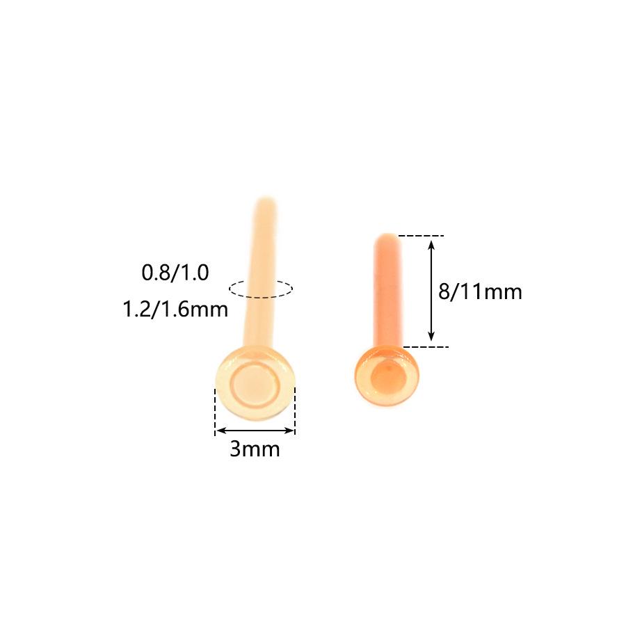 2024 Invisible Glass Ear and Nose Studs: Lead-Free, Nude, 0.8-2.0mm