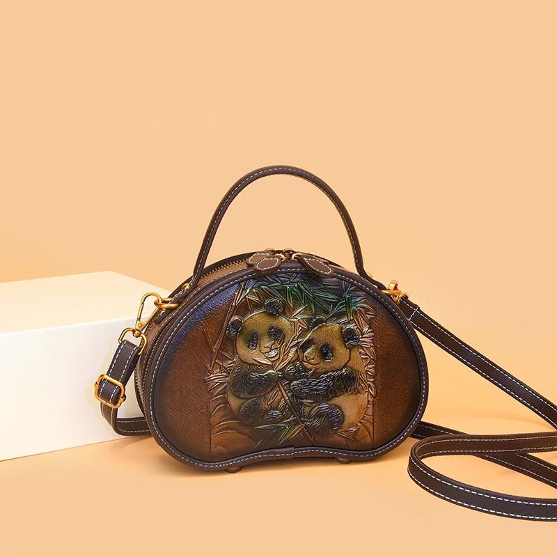 New Chinese Style Design Zipper Youth Sweet Shoulder Bags 2026 Hot Selling Versatile Bamboo Leaf Printing Women's Crossbody Bags
